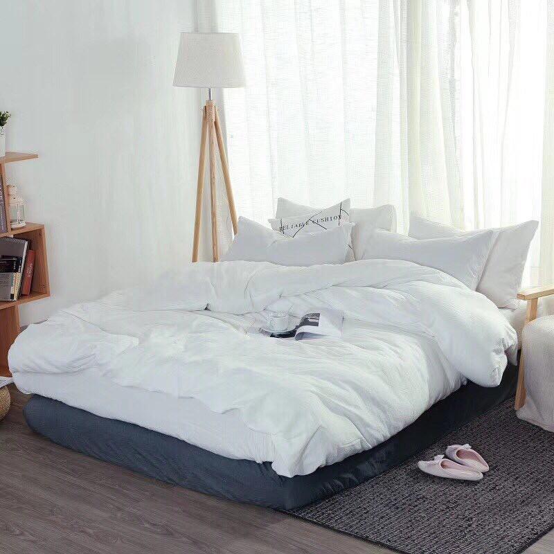 Bộ Chăn Ga Gối Đũi Nhập Khẩu Ga Hàn Quốc