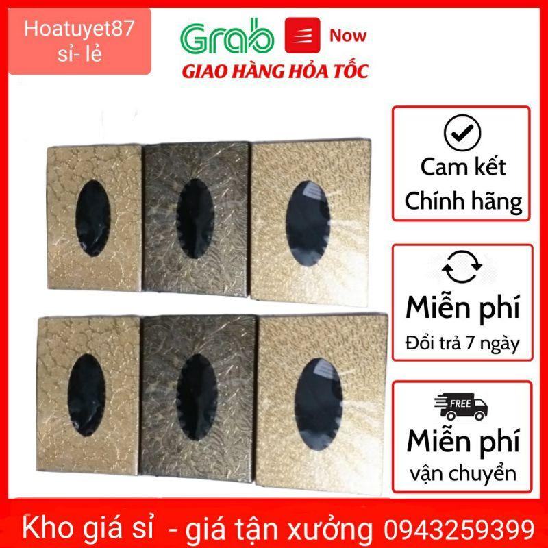 Hộp đựng giấy giả gấm hình hoa văn sang trọng size 14cm