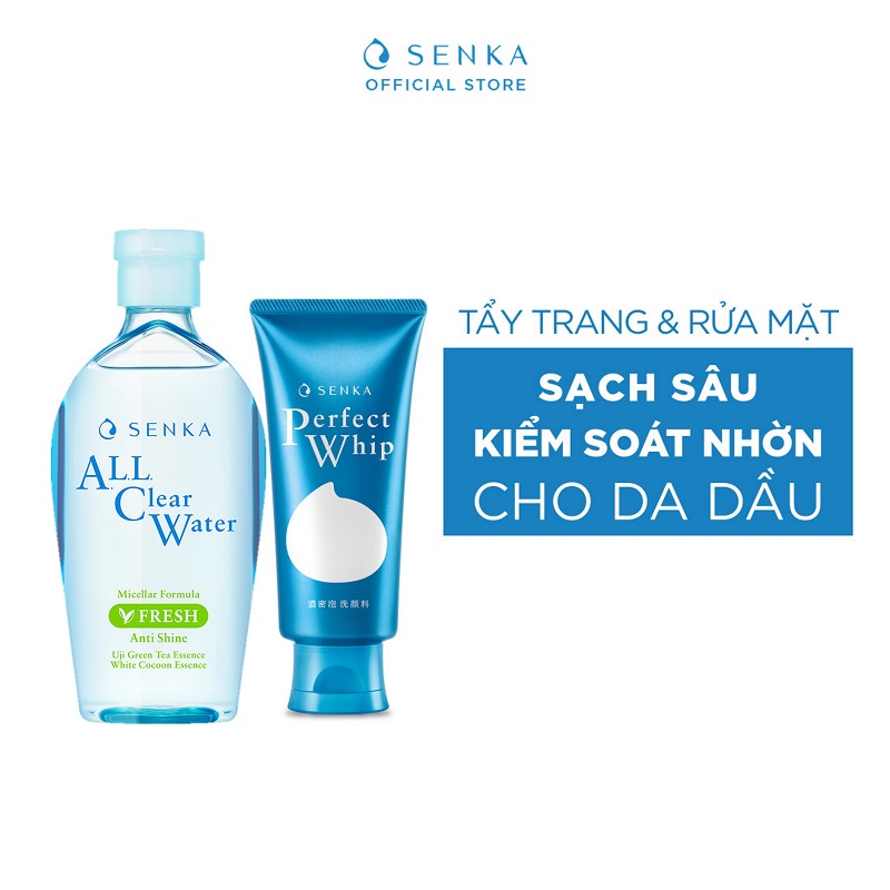 Bộ đôi Senka làm sạch cho mọi loại da