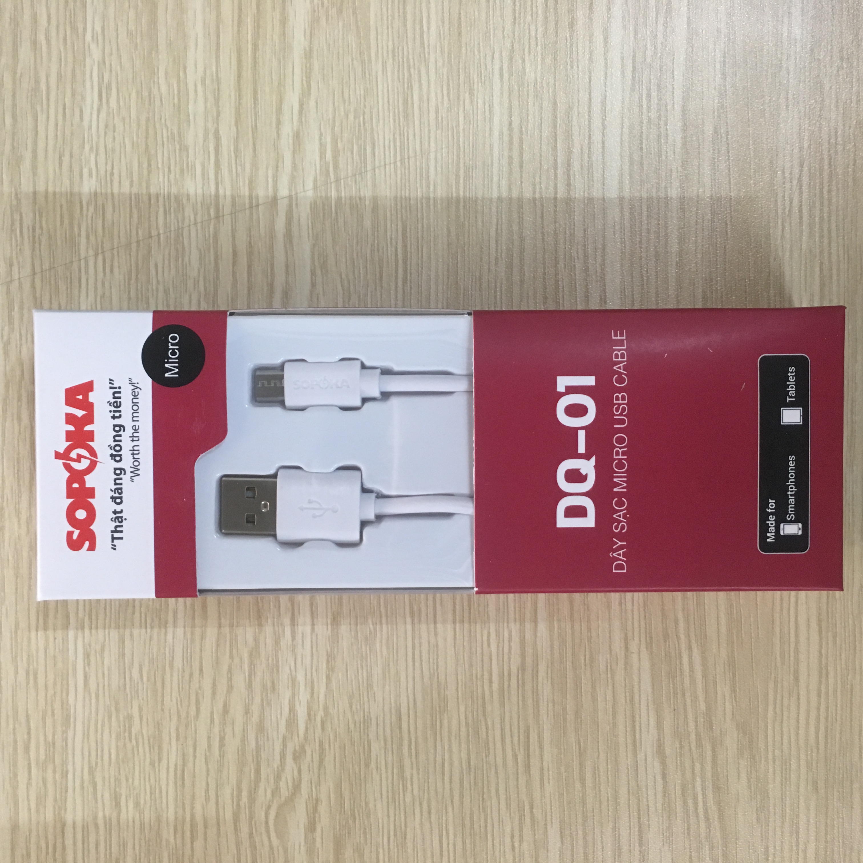 Dây sạc điện thoại Micro USB Sopoka DQ-01 - Hàng chính hãng