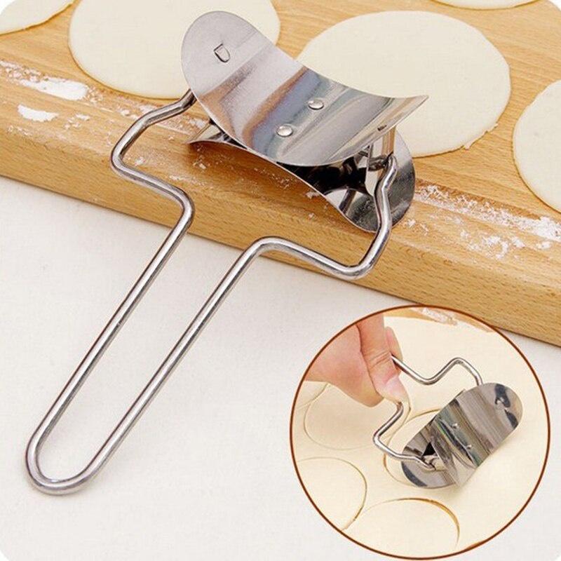 Stainless Steel Dumpling Wraper Mould Dough Circle Roller Machine Dumpling/Pie Maker Pizza Pastry Cutters Rolling Pastry Tools