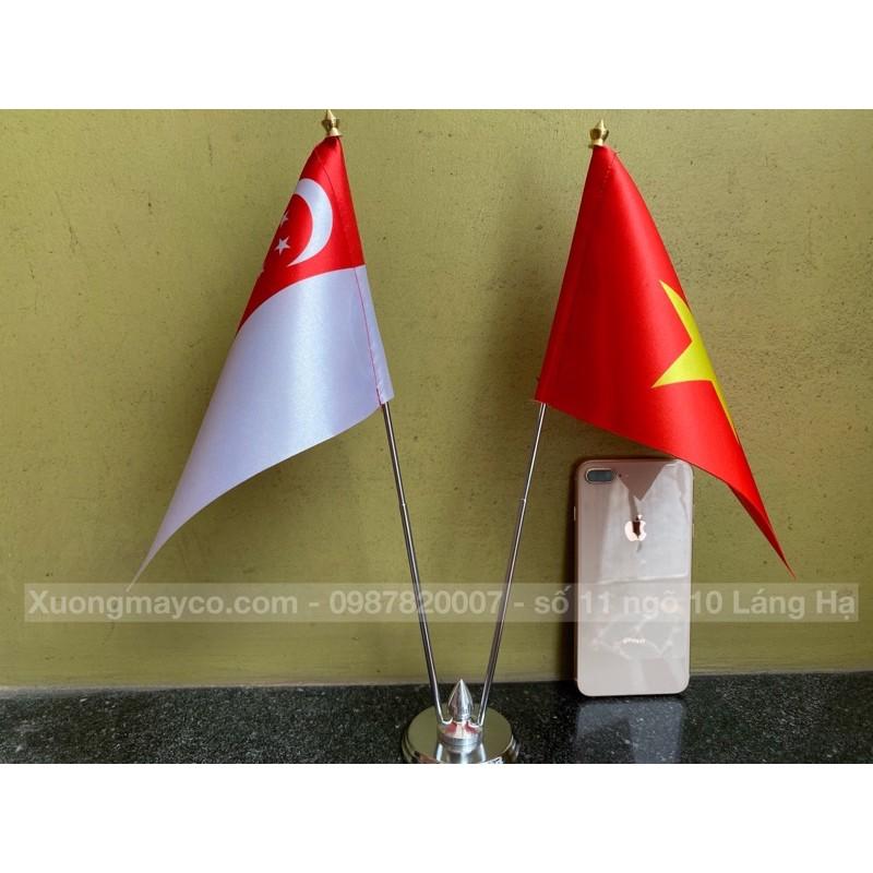 Cờ để bàn Việt Nam - Singapore