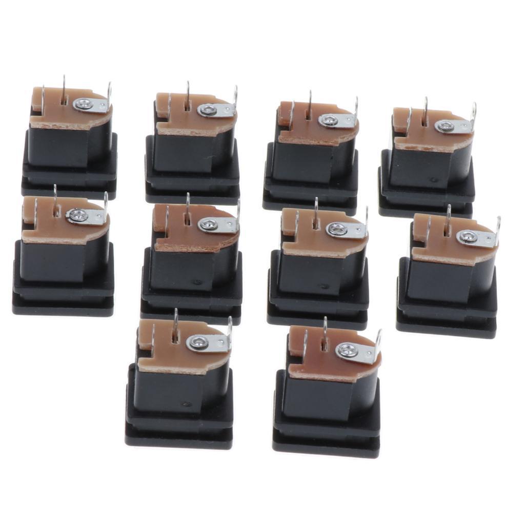 10pcs 5.5mmx2.5mm DC Power  Socket Female Panel Mount Adapter-Square
