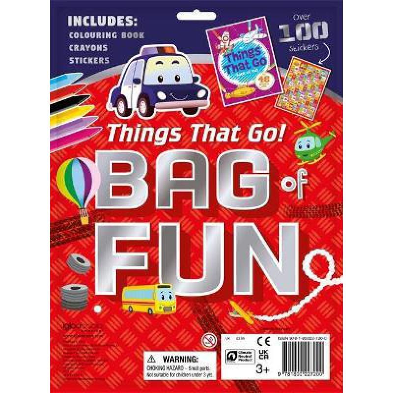 Sách tô màu kèm hình dán và bút màu Things That Go! Bag of Fun