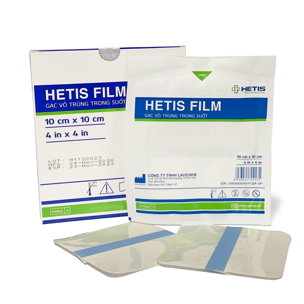 Tách lẻ Gạc HETIS FILM trong suốt chống thấm nước, làm gạc thứ cấp, dán hình xăm size lớn 20x20cm