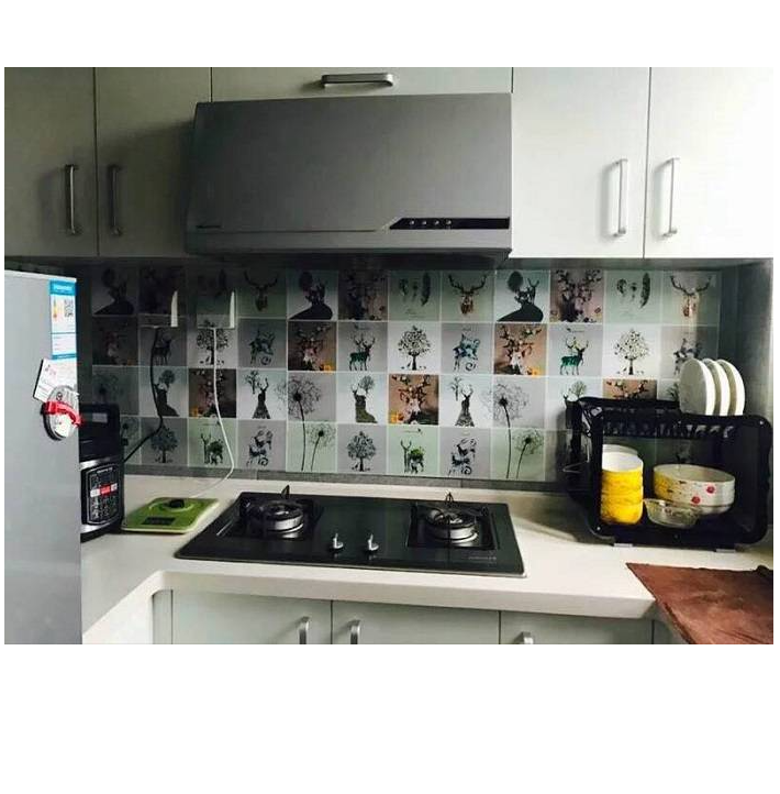 Combo 3 mét giấy dán bếp, decal dán bếp tráng nhôm NAI BẮC ÂU khổ 60cm có keo sẵn