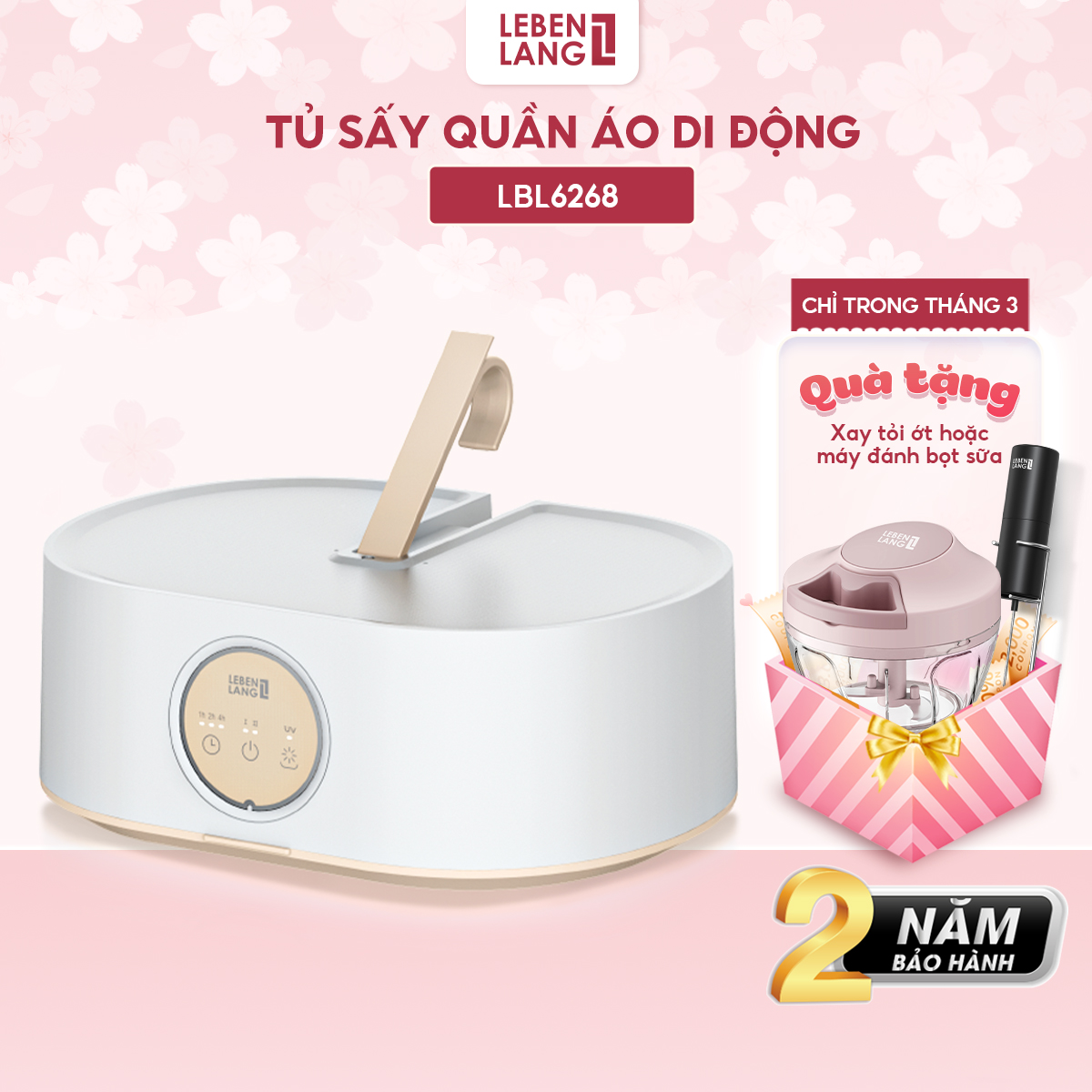Tủ sấy quần áo di động Lebenlang LBL6268, công suất 600W, thiết kế gọn nhẹ, giải pháp sấy quần áo hiệu quả, bảo hành 2 năm - hàng chính hãng