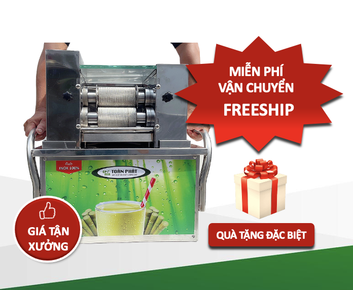 Máy ép nước mía siêu sạch chất lượng cao nhỏ mạnh Toàn Phát lô kim cương