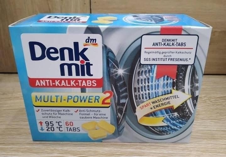 Viên tẩy lồng máy giặt Denkmit Anti-Kalk-Tabs (60 TABS)