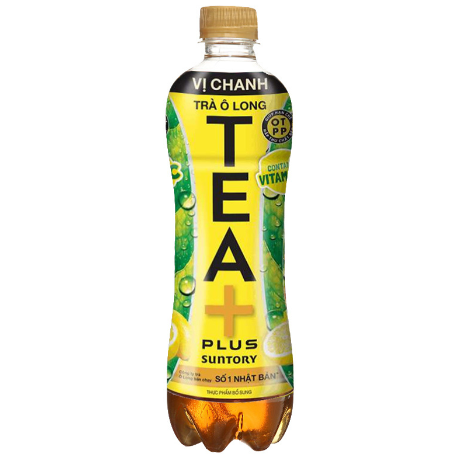 Thùng 24 Chai Trà Ô long Vị Chanh Tea+ (450ml/Chai)