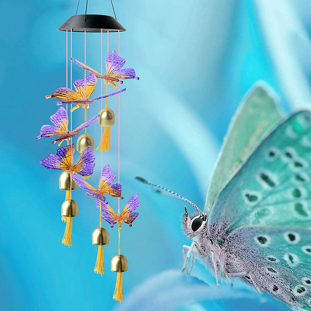 Đèn treo chuông gió năng lượng mặt trời cho cửa sổ sân vườn nhà