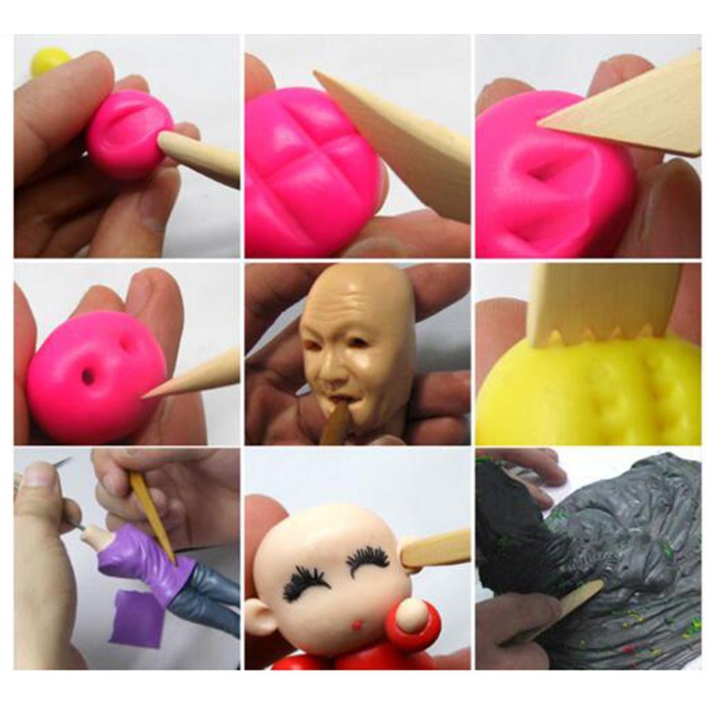 14 Set Kids Clay Sculpting Modeling Tools Ceramic Polymer Clay Carving Tools