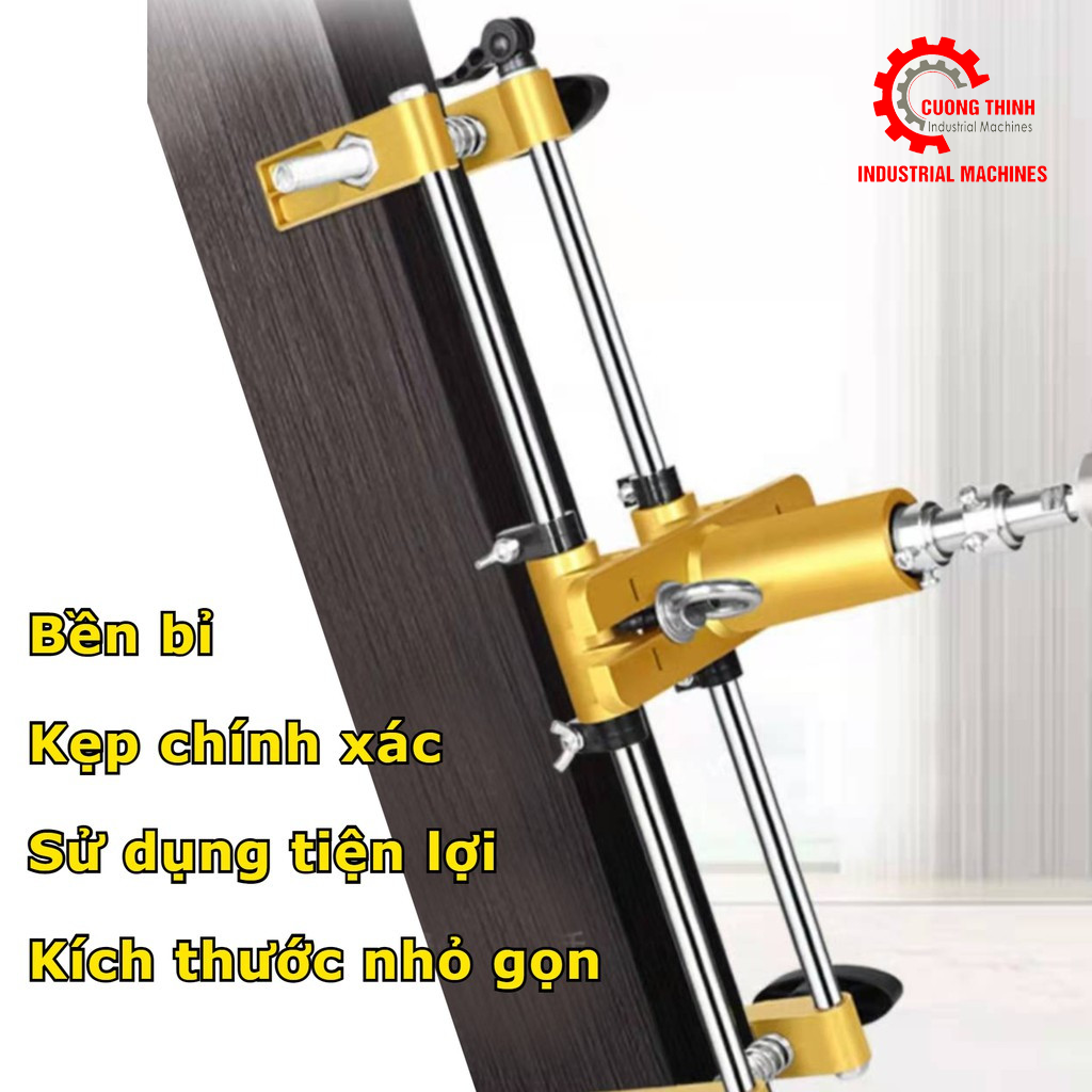 Bộ cữ khoan khóa cửa gỗ loại C, đục lỗ ổ khóa Cường Thịnh