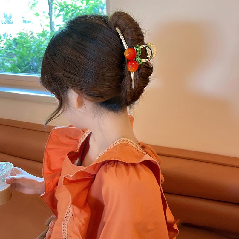 Kẹp tóc càng cua Classy họa tiết trái cây Hàn Quốc nhiều màu phong cách trẻ trung hiện đại PK1150