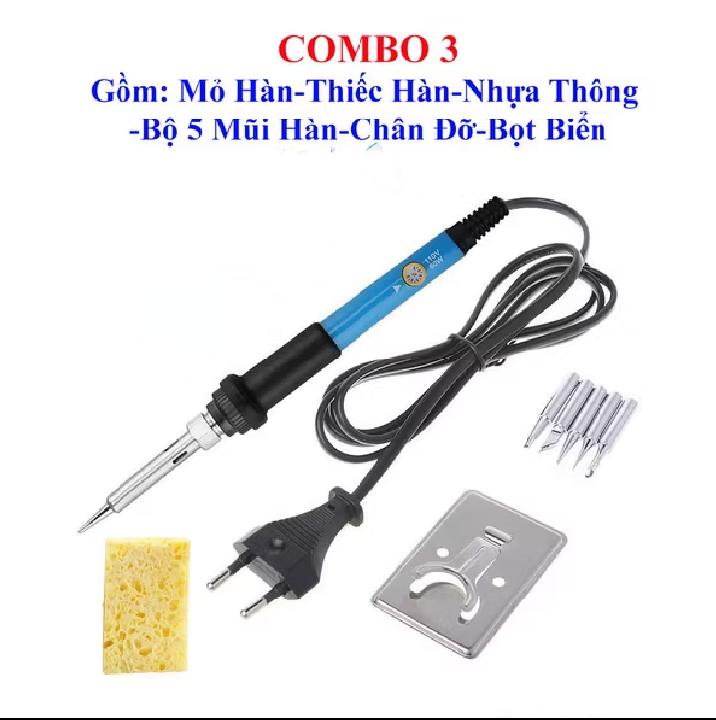 Mỏ hàn thiếc chỉnh nhiệt  tặng kèm 5 mũi hàn