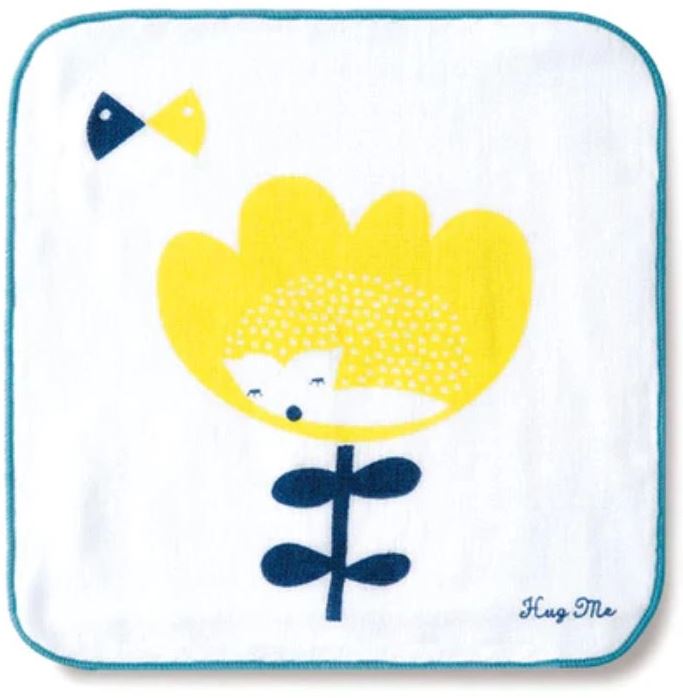 Khăn gạt lau mặt cho bé hình bông hoa hiệu Orunet 100% organic cotton - Imabari Towel MS: HW0815