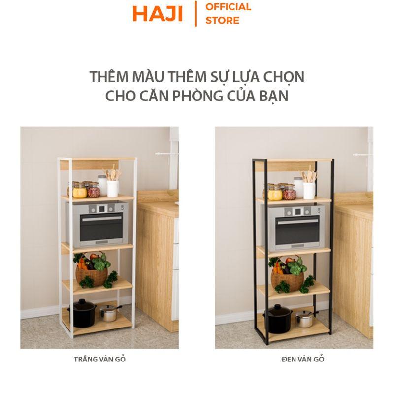 Kệ nhà bếp đa năng giúp lưu trữ và sắp xếp vật dụng gọn gàng khung sắt chống gỉ chịu lực tốt HAJI C05