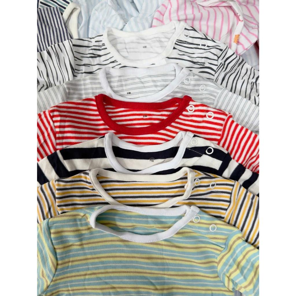 [Size 0-6M] Body Đùi Kẻ Sọc FORM TO Cotton Mềm, Co Giãn, Thấm Hút Mồ Cho Bé Trai/ Bé Gái - Hàng Xuất Dư