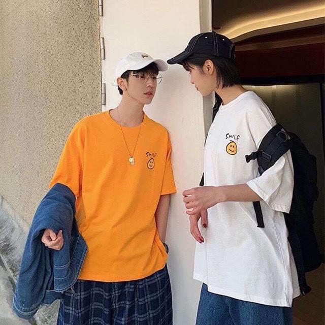 Áo thun tay lỡ form rộng unisex Be Yourself - MẶT CƯỜI SMILE