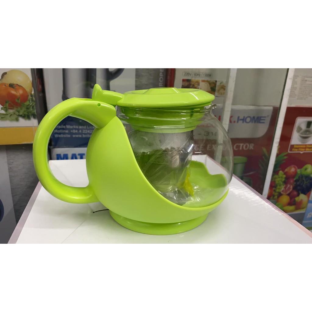 Ấm lọc trà thủy tinh