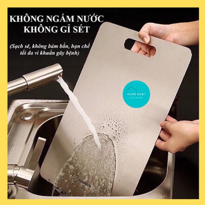 THỚT INOX 304 CAO CẤP SIZE LỚN Kháng Khuẩn Cường Lực- Vệ Sinh Dễ Dàng- Rã Đông Nhanh - Chống Ẩm Mốc