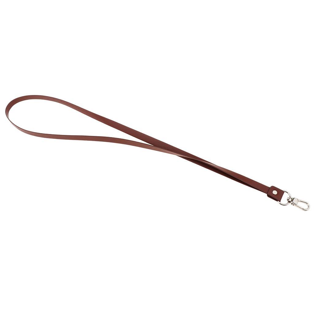 2-3pack PU Leather Neck Strap Lanyard Metal Clips for ID Cards Badges Reddish