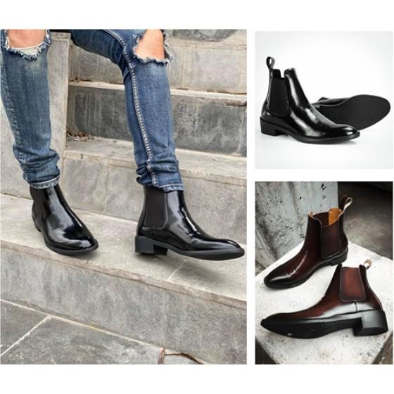 4cm Heels Chelsea Boots da bóng