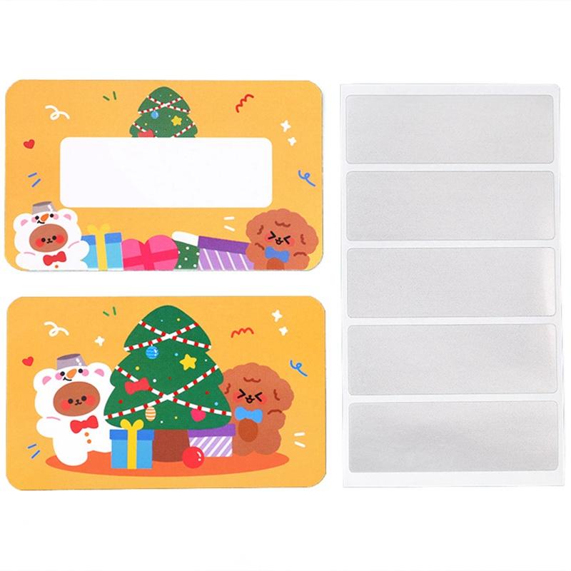 Tmdbyx Thẻ Cào Móng Tay Họa Tiết Hoạt Hình Giáng Sinh Cho Trẻ Em