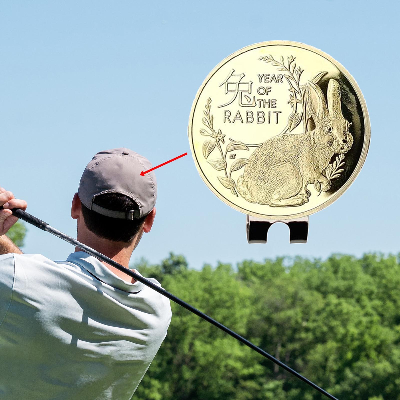Removable Golf Ball Marker Golfer Men with Hat Clip