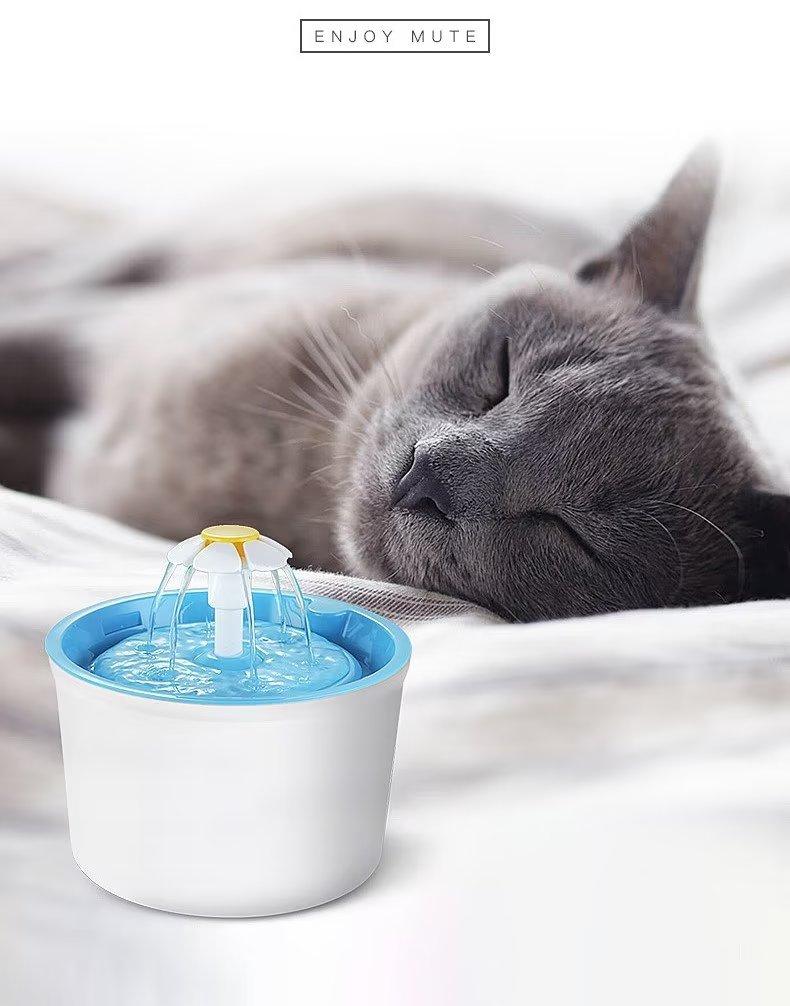 Đài phun nước cho, nhà phân phối nước cho mèo siêu im lặng và tự động, 1.6L