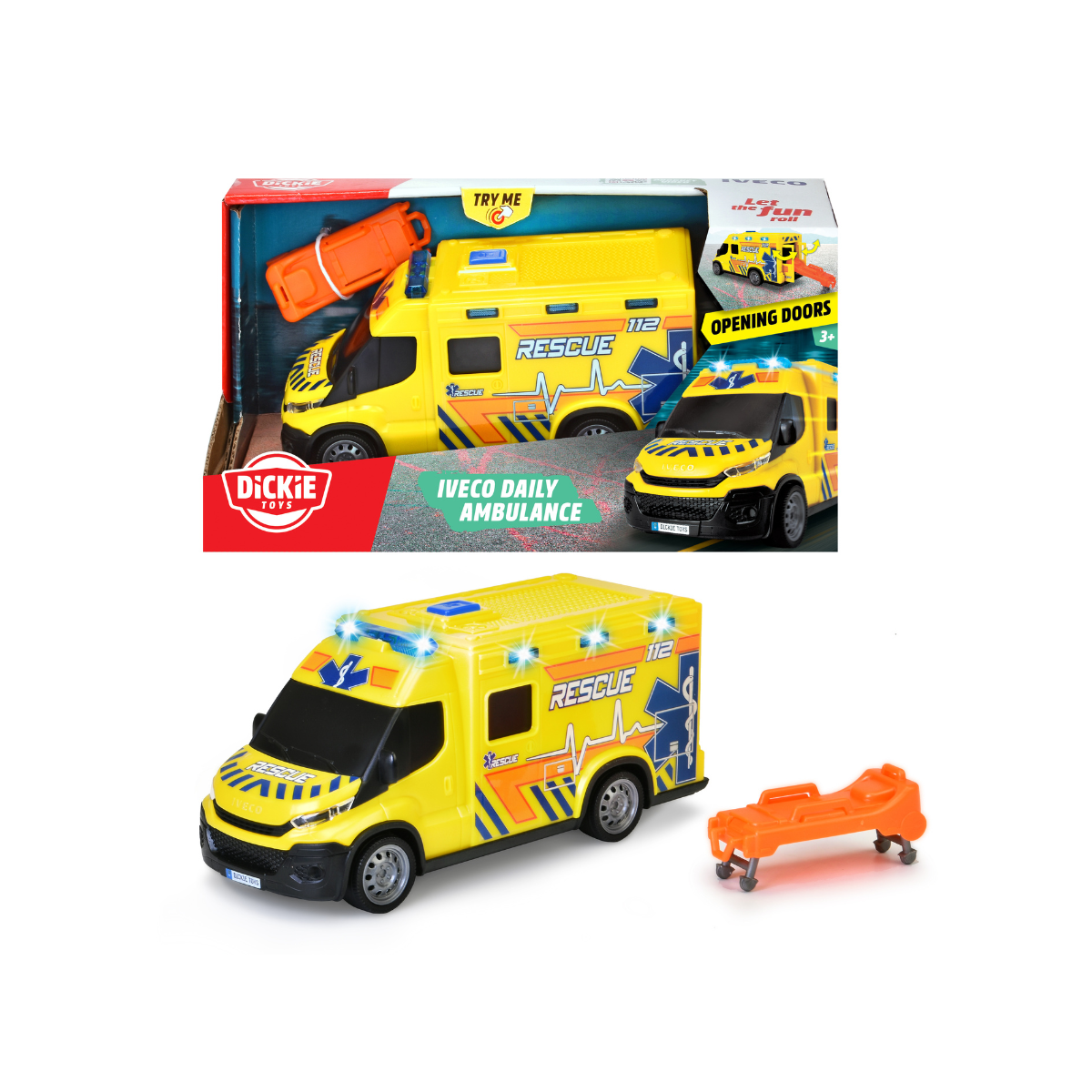 203713014 Đồ Chơi Xe Cứu Thương DICKIE TOYS Iveco Daily Ambulance