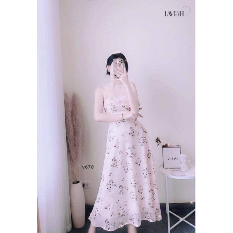 VÁY VOAN HAI LỚP HỒNG