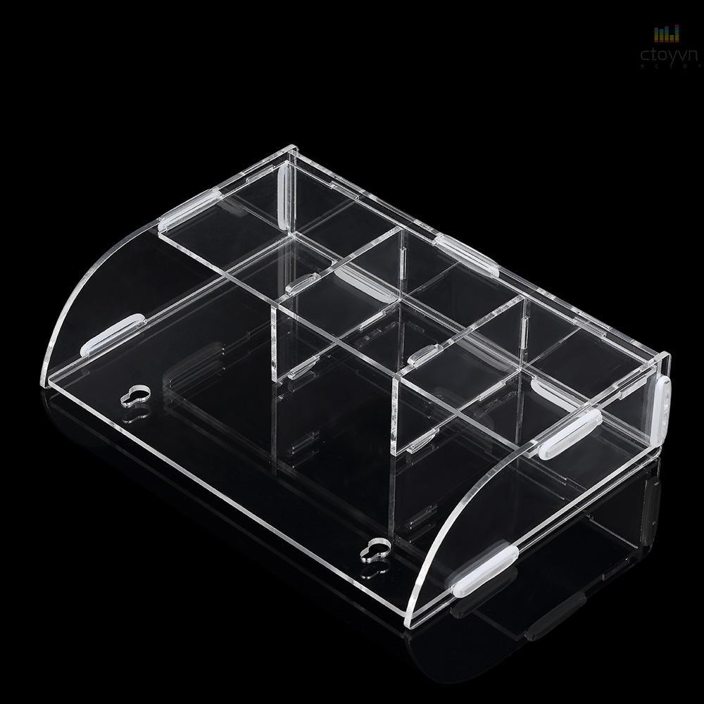 Giá đỡ điều khiển từ xa gắn tường bằng acrylic kèm 3 ngăn tiện dụng cho gia đình/ văn phòng