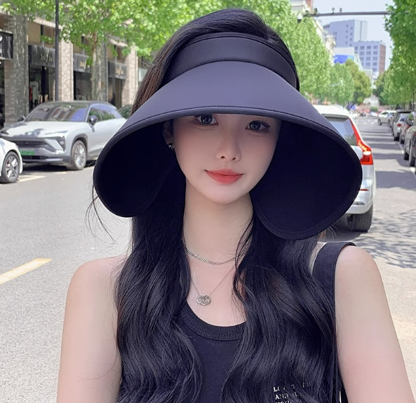 Mũ rộng vành chống nắng chống tia UV mái vòm cao cấp mới, nón nữ đi nắng đi biển thời trang