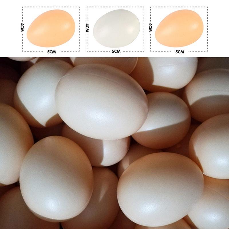 Bộ 12 Trứng Gà Giả Bằng Nhựa Dùng Trang Trí Để vẽ hoặc làm mô hình chuồng ấp, đạo cụ dạy học