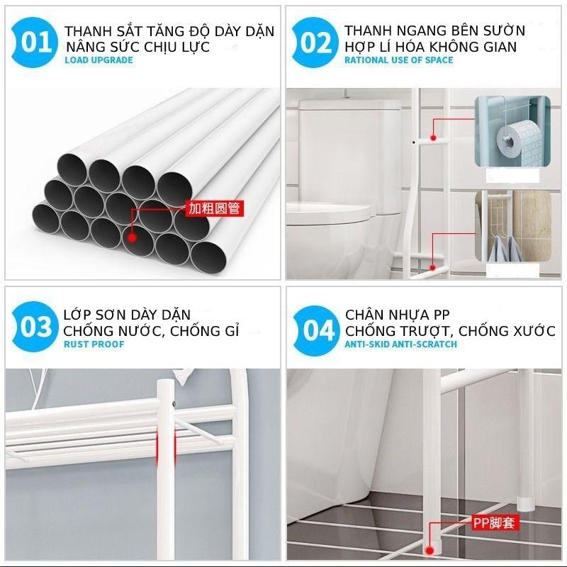 Kệ để đồ sau toilet , nhà tắm 3 tầng đa năng, tiết kiệm không gian
