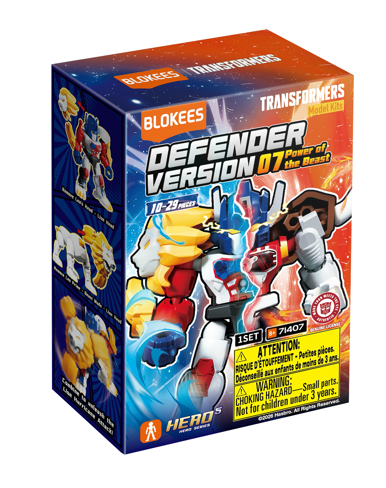 Đồ Chơi Blindbox Lắp Ráp Mô Hình Transformers - Defender Version DV07 - Power Of The Beast - Blokees ET62