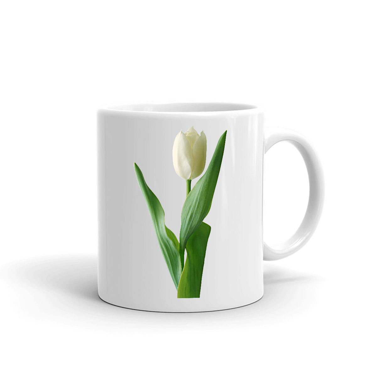 Cốc Sứ Cao Cấp In Hình Hoa Tulip - Mẫu004