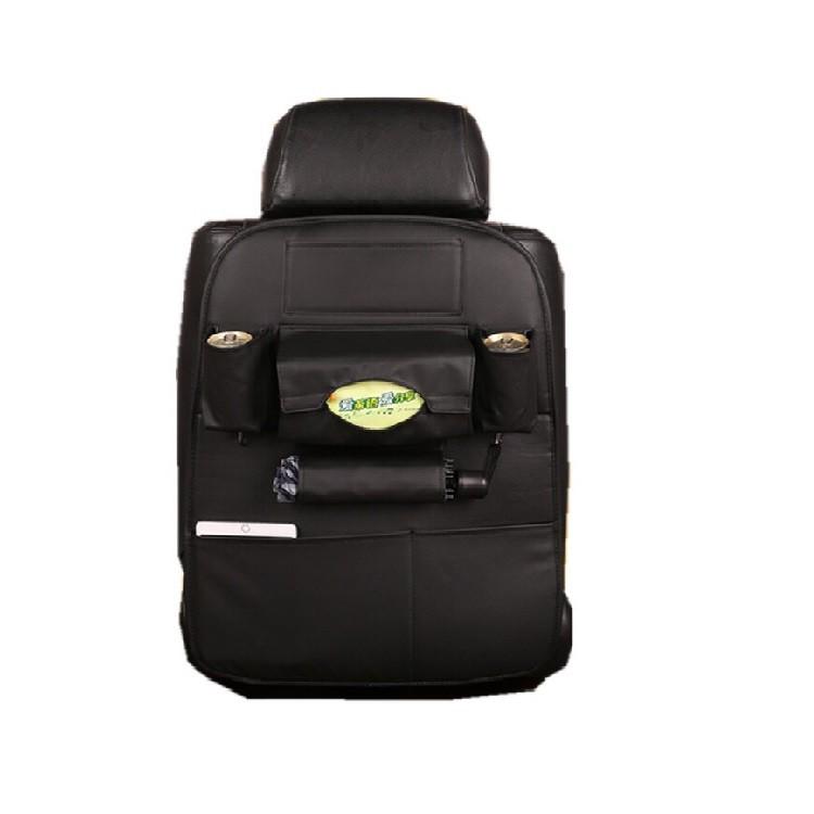 Túi đựng đồ treo lưng ghế ô tô đa năng da PU cao cấp (Đen-Kem-Nâu-Da bò-Cam)