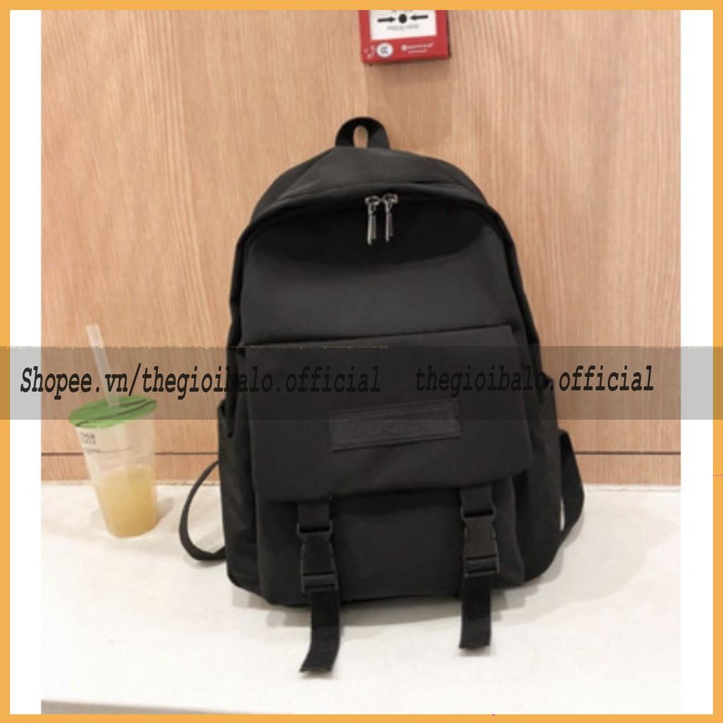 Balo cặp ulzzang basic nữ thời trang đi học đi chơi du lịch giá rẻ đựng vừa laptop canvas TRƠN | thegioibalo