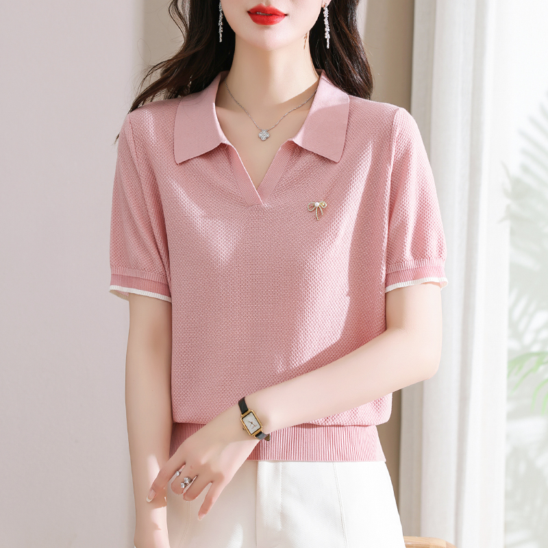 Áo Thun Cổ Polo Nữ Tay Ngắn Mặc Mùa Hè 2024 SM108 - Hàng Quảng Châu Cao Cấp