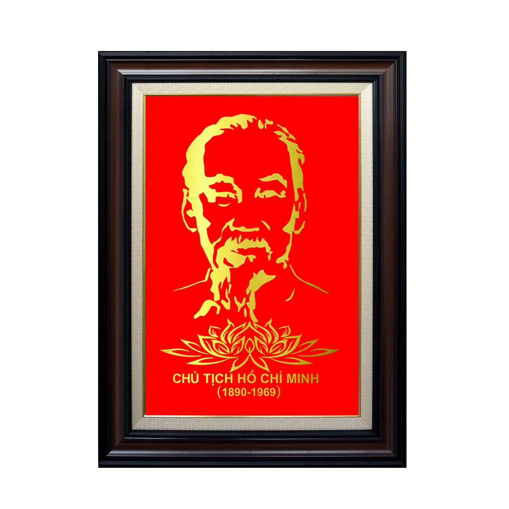 Chân dung Bác Hồ dát vàng