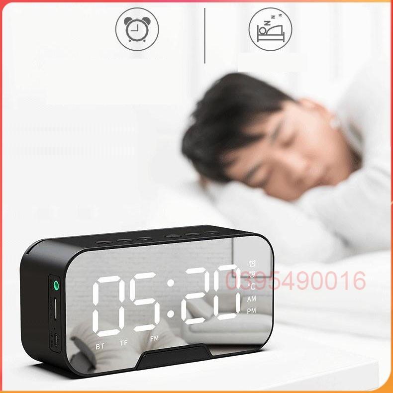 Loa bluetooth KIMISO K10 Plus kiêm đồng hồ báo thức màn hình tráng gương hiển thị nhiệt độ đèn led nghe nhạc đỉnh cao