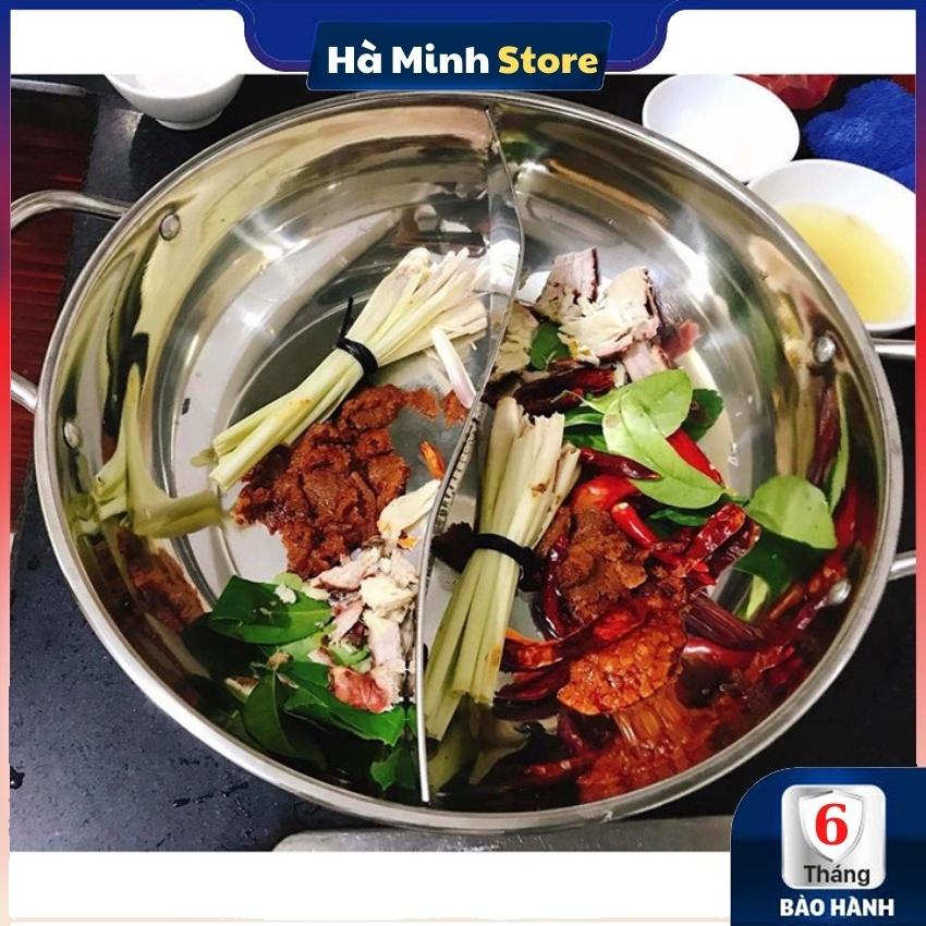 Nồi Lẩu 2 Ngăn Inox Size 30, Đa Năng Sử Dụng Được Với Tất Cả Các Loại Bếp