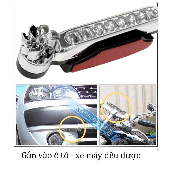 BỘ 2 ĐÈN LED NĂNG LƯỢNG GIÓ TRANG TRÍ Ô TÔ XE MÁY - ĐỒ CHƠI Ô TÔ