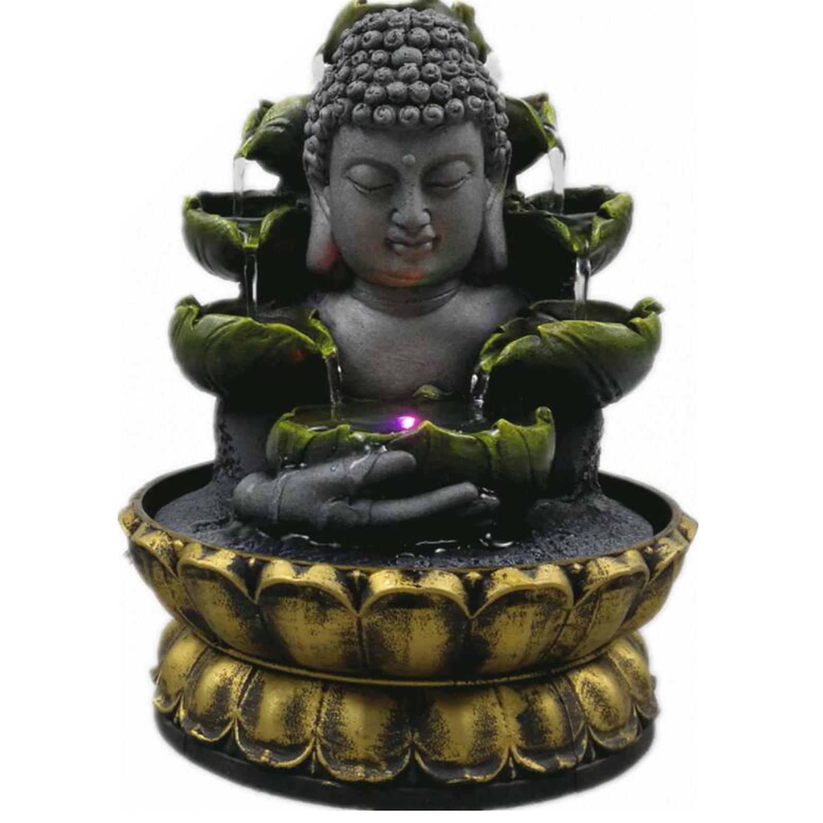 Buddha Tabletop Fountain Desk Bedroom Waterfall Home Ornament
