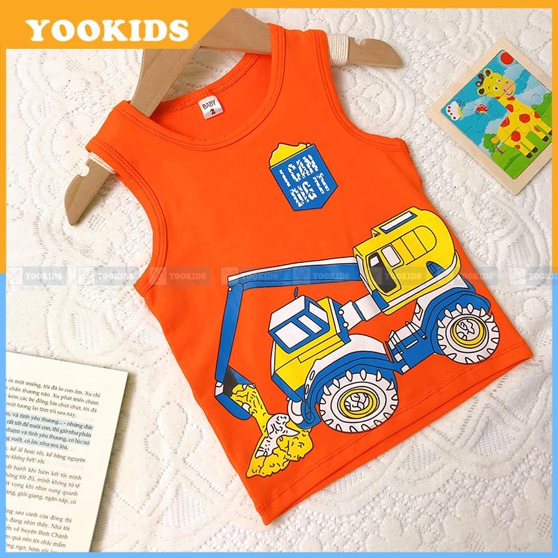 Áo ba lỗ bé trai YOOKIDS chất cotton co giãn 4 chiều &amp; thấm hút mồ hôi tốt _ Áo ba lỗ cho bé trai 12345 tuổi