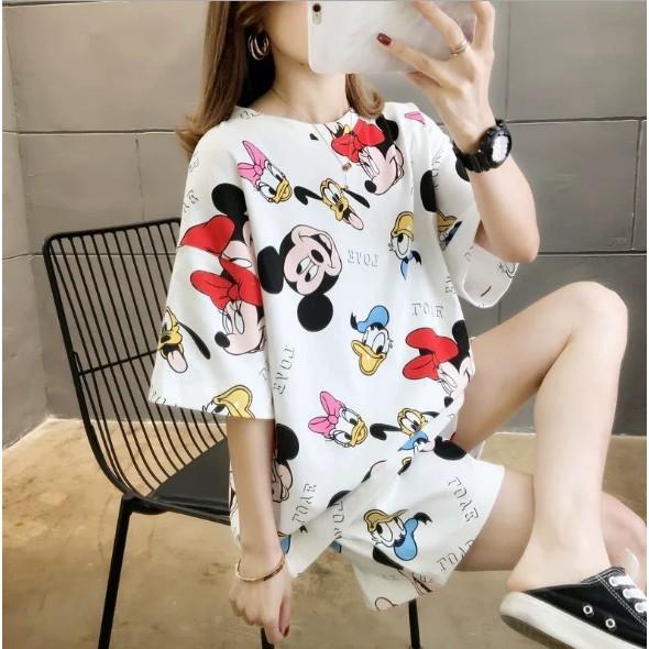 Đồ bộ nữ cộc tay bộ mặc nhà dễ thương chất mềm mại thoáng mát