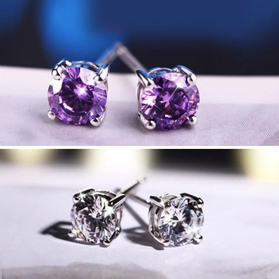 Bông tai đá nhân tạo bạc 925 BHBT91