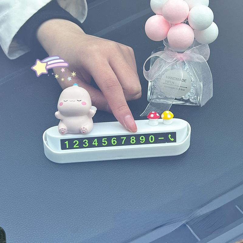 Bảng Số Đậu Xe Tạm Thời Hình Khủng Long Dễ Thương Sáng Tạo